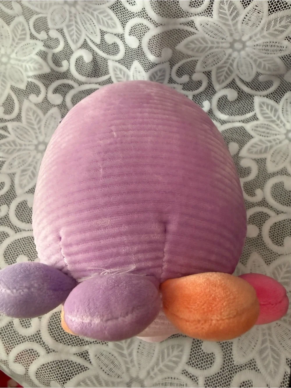 Squishmallows Purple Octopus Plush with Cream Belly and Multicolor Tentacles